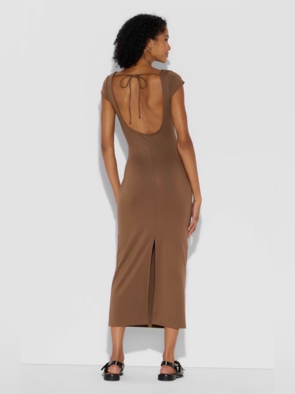 Wild Fable Backless Cap Sleeve Midi  Bodycon Dress